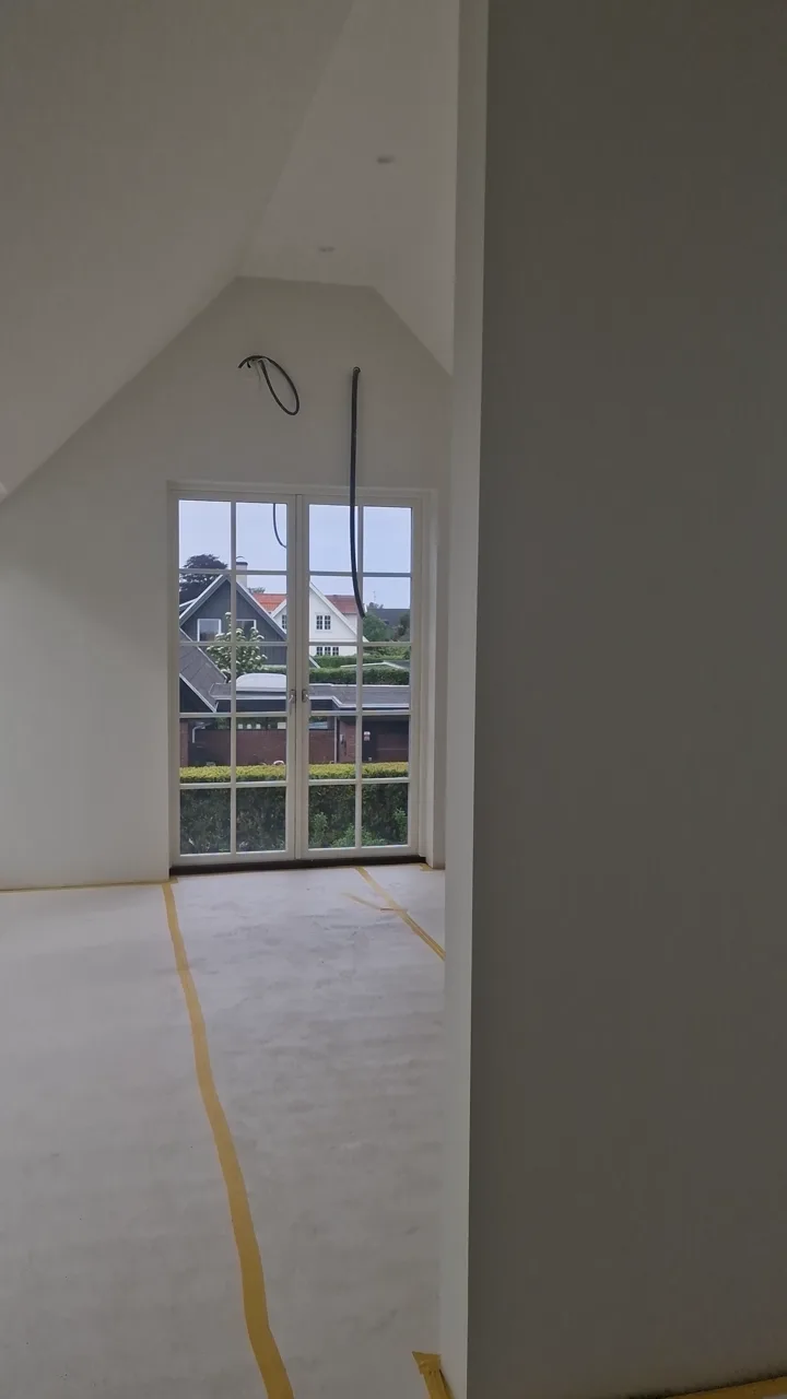 Færdiggjort rum efter ombygning